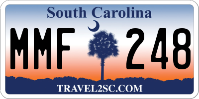 SC license plate MMF248