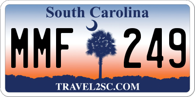 SC license plate MMF249