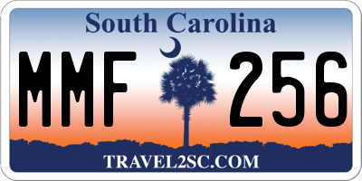 SC license plate MMF256