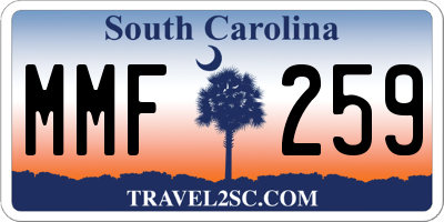 SC license plate MMF259