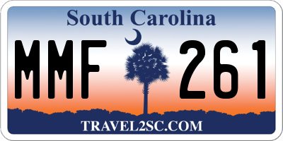 SC license plate MMF261