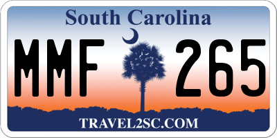 SC license plate MMF265