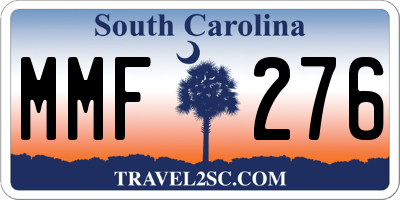 SC license plate MMF276