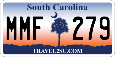 SC license plate MMF279