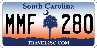 SC license plate MMF280