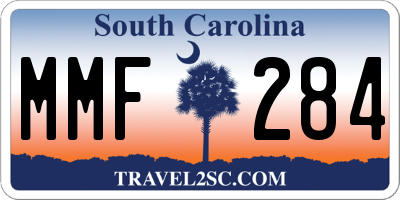 SC license plate MMF284