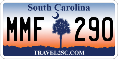 SC license plate MMF290