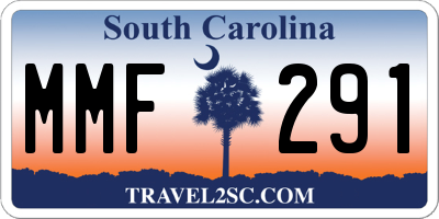 SC license plate MMF291