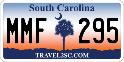 SC license plate MMF295