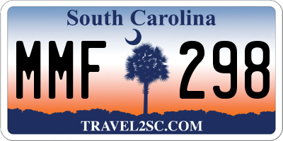SC license plate MMF298