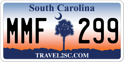SC license plate MMF299