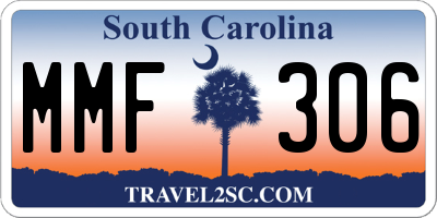 SC license plate MMF306