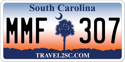 SC license plate MMF307