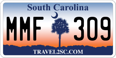 SC license plate MMF309