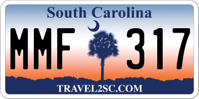 SC license plate MMF317