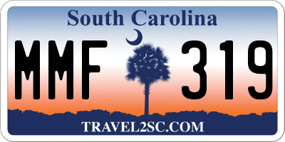 SC license plate MMF319
