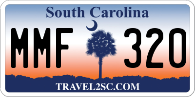 SC license plate MMF320