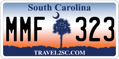 SC license plate MMF323