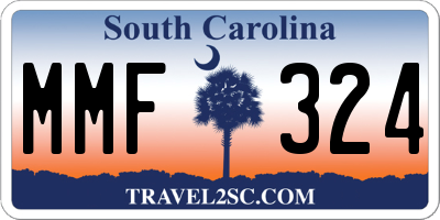 SC license plate MMF324