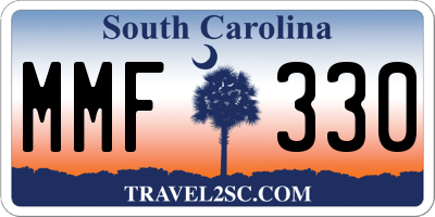 SC license plate MMF330