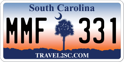 SC license plate MMF331