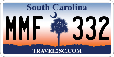 SC license plate MMF332