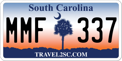 SC license plate MMF337