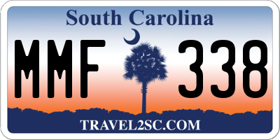 SC license plate MMF338