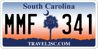 SC license plate MMF341