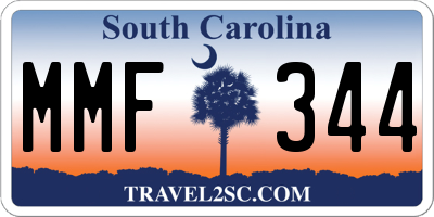 SC license plate MMF344
