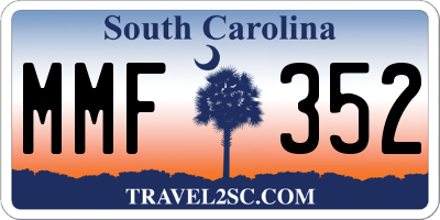 SC license plate MMF352
