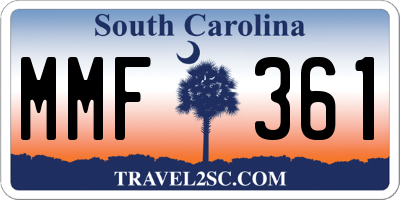 SC license plate MMF361