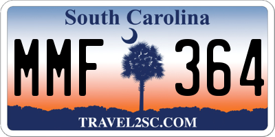 SC license plate MMF364