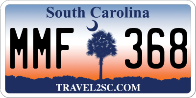 SC license plate MMF368