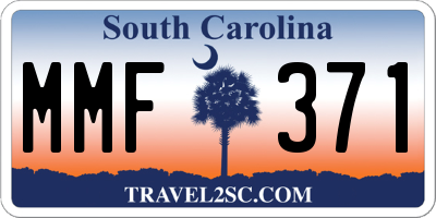 SC license plate MMF371