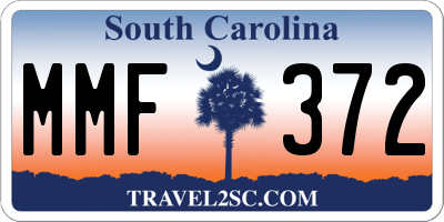 SC license plate MMF372