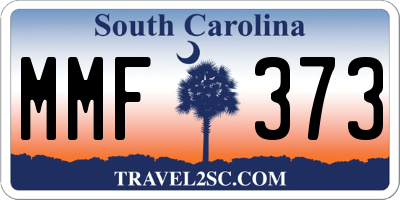 SC license plate MMF373
