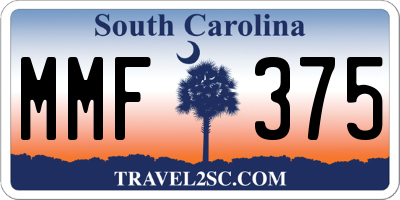 SC license plate MMF375