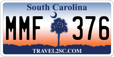 SC license plate MMF376