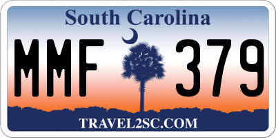 SC license plate MMF379