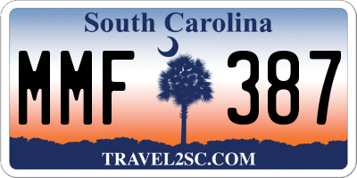 SC license plate MMF387
