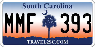 SC license plate MMF393