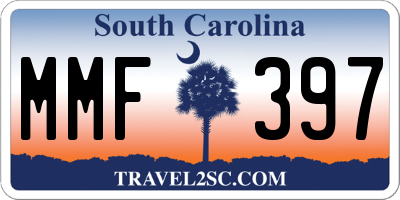 SC license plate MMF397