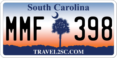 SC license plate MMF398