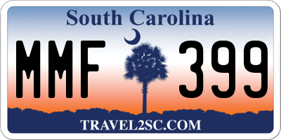 SC license plate MMF399