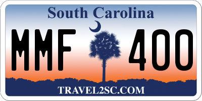 SC license plate MMF400