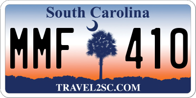 SC license plate MMF410