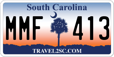 SC license plate MMF413