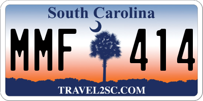 SC license plate MMF414