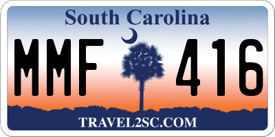 SC license plate MMF416